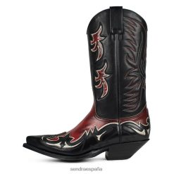 Sendra Boots España TN4L8867 hombres | Sendra 17203 Cuervo Flora Rojo Dirty Salvaje Negro