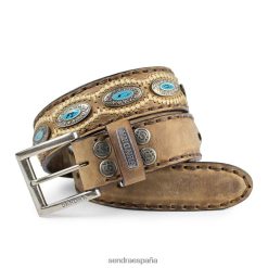 Sendra España TN4L88368 unisexo | Sendra 7612 Cinturones Flota Tang Plata Vieja+Turq.