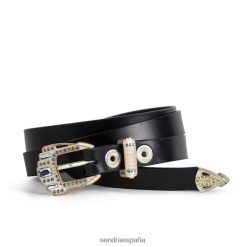 Sendra España TN4L88416 unisexo | Sendra 1287 Cinturones Negro Cobre Plata/Agua Marina